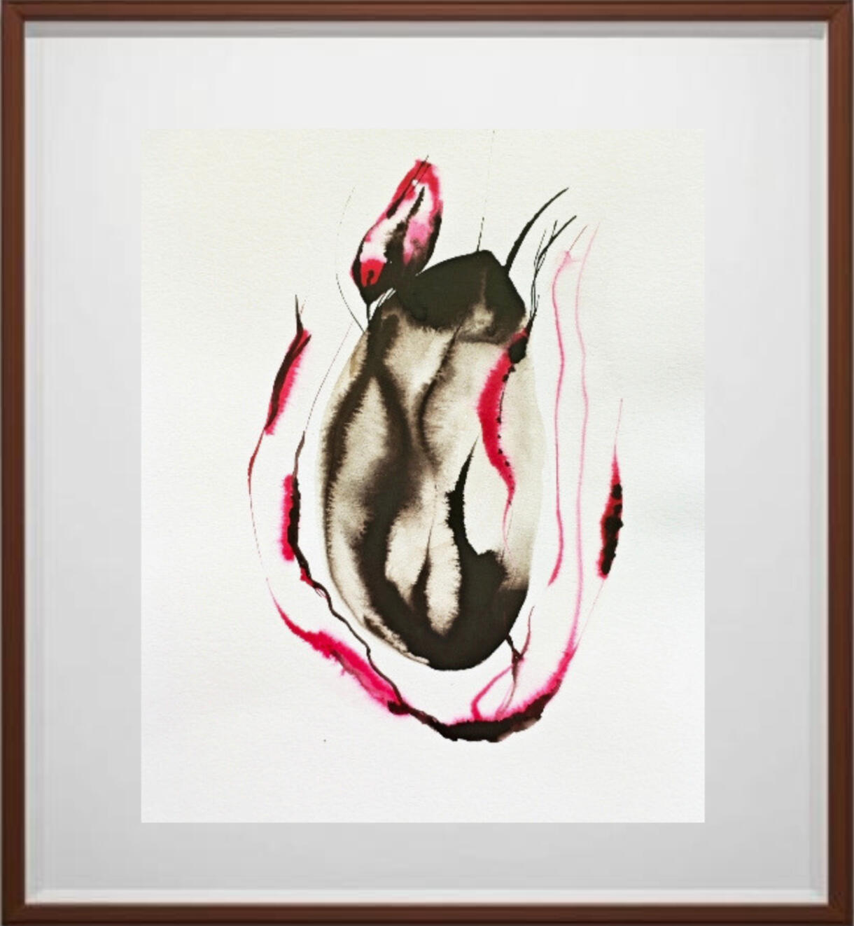 BORN Acrylic Ink Painting Magenta Collection Hagné